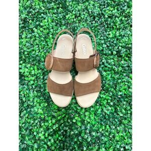 Gabor Whiskey Wedge Heel Brown/White Size 9